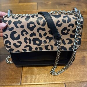 Kate Spade Black and Leopard Crossbody Bag